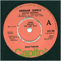 UK 'Showroom Dummies' 7" single, 1977