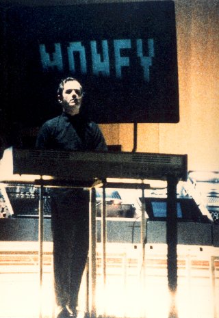 Ralf Hütter pictured during 'Computer World', Genova 11.2.90